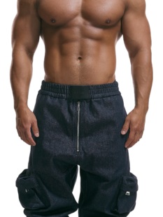 丹宁原色男牛仔裤 廓形口袋工装 长裤 款 美式 号104 秋季 OUTOF 裤