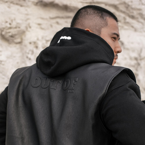 OUTOF男士原创先锋廓形皮衣马甲