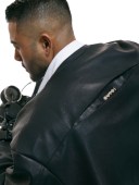 号95 OUTOF 款 立体廓形宽松皮衣五金logo硬汉风夹克男