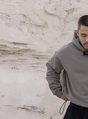 OUTOF  #31  原创设计 加绒重磅男卫衣 OS抽绳领标款设计