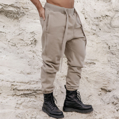 原创OS宽松加厚男卫裤 飘带款 OUTOF 加绒休闲小脚卫裤