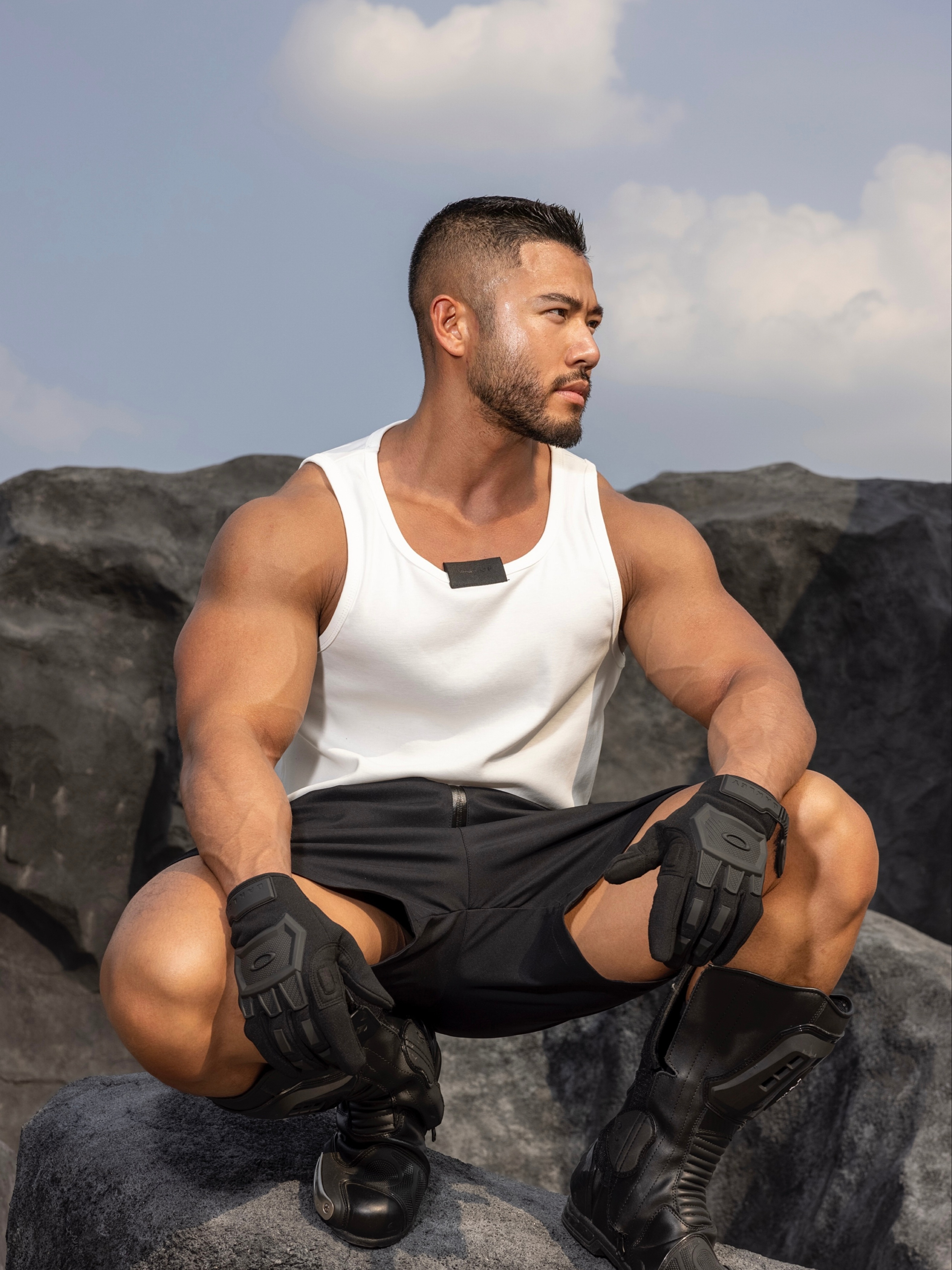 outof宽松夏季领标背心