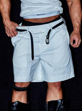 OUTOF - 款号76男士户外运动休闲百搭健身凹凸LOGO压印百慕大短裤