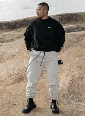 OUTOF  #20#男士原创卫裤加绒束脚运动百搭休闲裤纯棉高街长裤