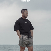 原创os宽松廓形男T恤高街大地色纯棉短袖 OUTOF 02新品 户外运动