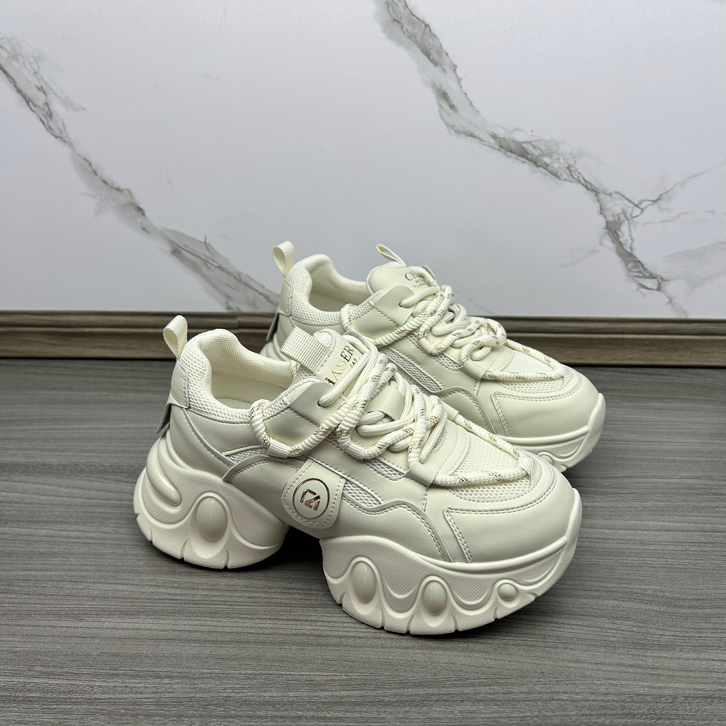 撤柜2024新款老爹鞋女厚底增高5cm时尚百搭舒适休闲低帮鞋特价女