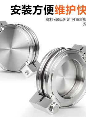 新款ISO真空盲板304不锈钢封头卡钳盖板法兰闷板沟槽堵头LF卡包邮