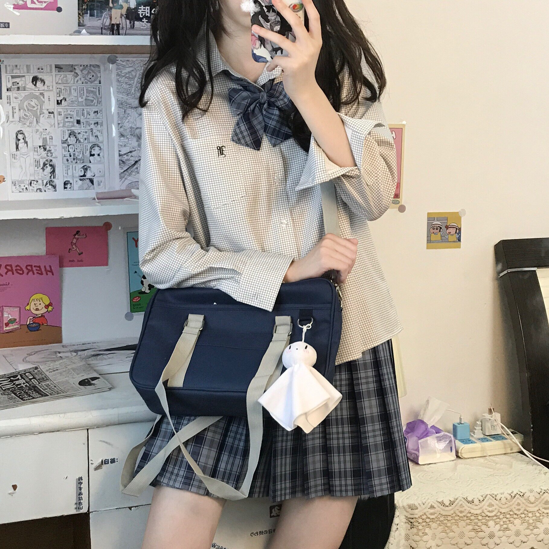 如染工作室jk制服包基础款帆布手提单肩斜跨包学生日系可爱二次元