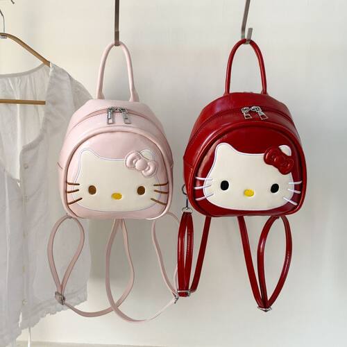 2025新款helloKitty车缝线防泼水甜美女童双肩包甜美宝宝背包