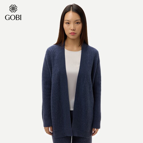 GOBI戈25年冬季时尚气质百搭女士上衣纯色羊绒开衫针织衫WK1032