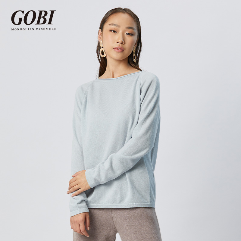 Gobi戈壁纯针织衫简约时尚女士超薄款100%山羊绒针织衫圆领套头衫在类目 女装/女士精品, 羊绒衫中 - 来自Buy2taobao.com提供专业的淘宝代购服务