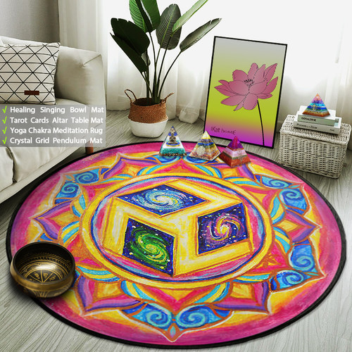 安塔卡拉纳圆形地垫瑜伽工作室冥想垫禅修打坐垫静坐Antahkarana