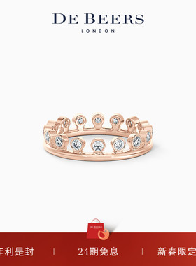 [新年礼物]De Beers 戴比尔斯 Dewdrop 露珠18K玫瑰金单层戒指