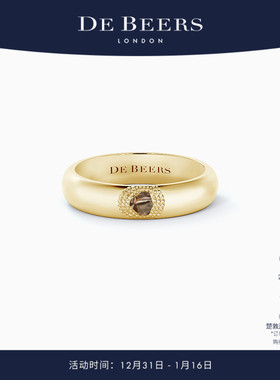 [新年礼物]De Beers 戴比尔斯 Talisman 宽版18K黄金戒指