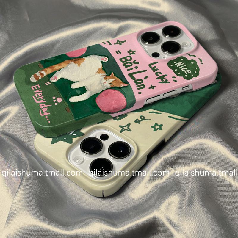 沙发猫咪菲林适用苹果系列手机壳