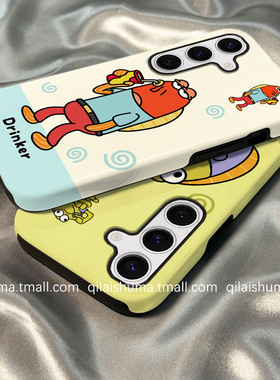 柒莱二合一菲林壳适用于三星s30/s25ultra手机壳新款s24plus男女s23+防摔s22撞色比奇堡居民鱼s21硅胶a55软套