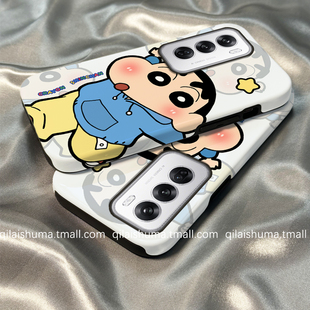 12pro手机壳新款 10女11卡通可爱蓝色小新findx8x7x6x5防摔a97硬套 柒莱二合一菲林壳适用于opporeno15