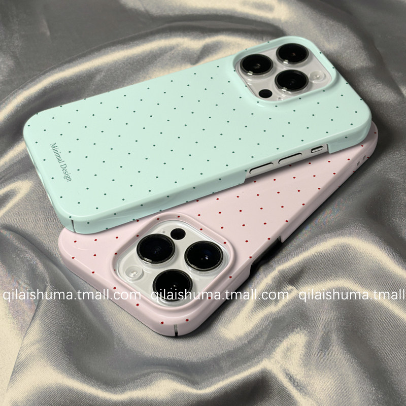 柒莱菲林壳适用于苹果16promax手机壳新款iPhone17/15/14韩风纯色简约波点13防摔12硬11保护套xs硅胶xr男女软,3C数码配件,手机保护套/壳,淘宝优惠券,粉丝福利购,淘宝优惠卷