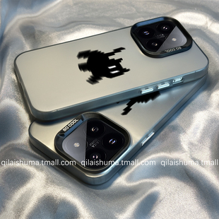 柒莱磨砂适用于小米17/14pro手机壳15新款12/11女10高级简约惊吓猫咪红米note13pro+硬壳k70pro男k60防摔50套