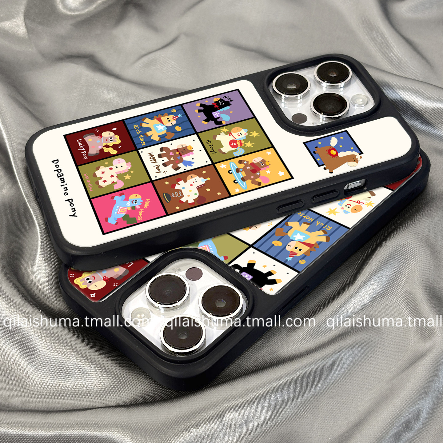 柒莱高级磨砂玻璃适用于苹果17promax手机壳新款iPhone16女15可爱创意九宫格小马14硬套13防摔12硅胶11情侣,3C数码配件,手机保护套/壳,淘宝优惠券,粉丝福利购,淘宝优惠卷