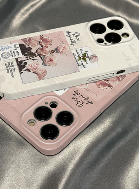 柒莱菲林壳适用于vivox300/x200pro手机壳x100新款90x80复古玫瑰花朵标签70x60硬s50s3020套19女18防摔17硅胶