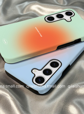 柒莱二合一菲林壳适用于三星s30/s25ultra手机壳新款s24plus男女s23+防摔s22春夏日落晕染渐变s21硅胶a55软套