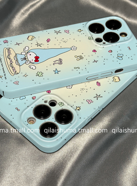 柒莱菲林壳适用于opporeno15/14/13pro手机壳12/11/10新款9男女findx8x7蓝色星星帽子kt猫a5硬a6真我软neo7套