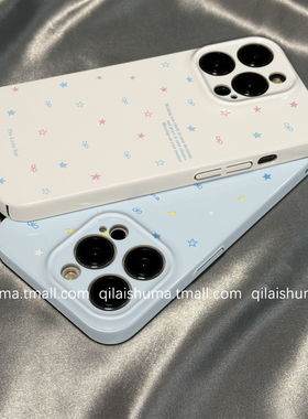 柒莱菲林壳适用于opporeno15/14/13pro手机壳12/11/10新款9女findx9防摔x8日韩ins星星蝴蝶结a5硬a3真我gt6软