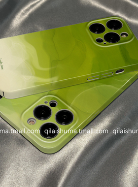 柒莱菲林壳适用于小米17/15pro手机壳14ultra新款13高级绿色水彩简约12红米note14男女10防摔k80硬70套60软50