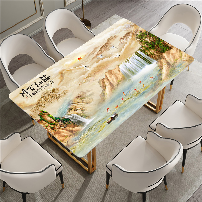 PVC桌布防水防油防烫免洗茶几垫餐桌垫加厚软玻璃长方形塑料直销