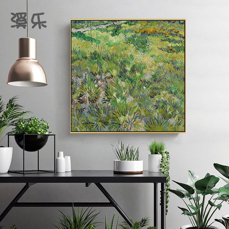 梵高风景油画大师名挂画现代欧式装饰画花园客餐厅玄关床头直销图片
