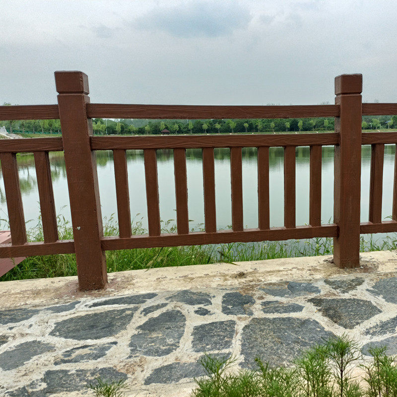 水泥仿木护栏仿树藤栏杆河道公园景区池塘围栏仿树皮围栏仿木栅栏