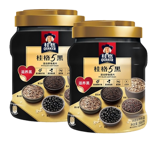 桂格五黑即食燕麦片5黑860罐装黑芝麻饱腹速食代餐冲饮早餐速食