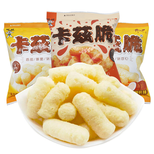 旺旺散装开心卡兹脆焦糖味椰蓉味旺仔解馋小零食膨化粟米条500g
