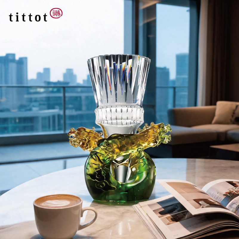 tittot琉园琉璃花瓶玄关摆件