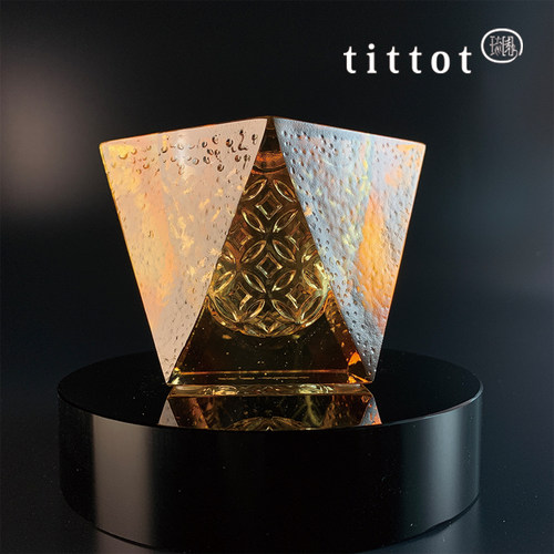 tittot琉园招财琉璃鼎摆件水晶聚宝盆工艺品笔筒 旺旺来 开业礼物