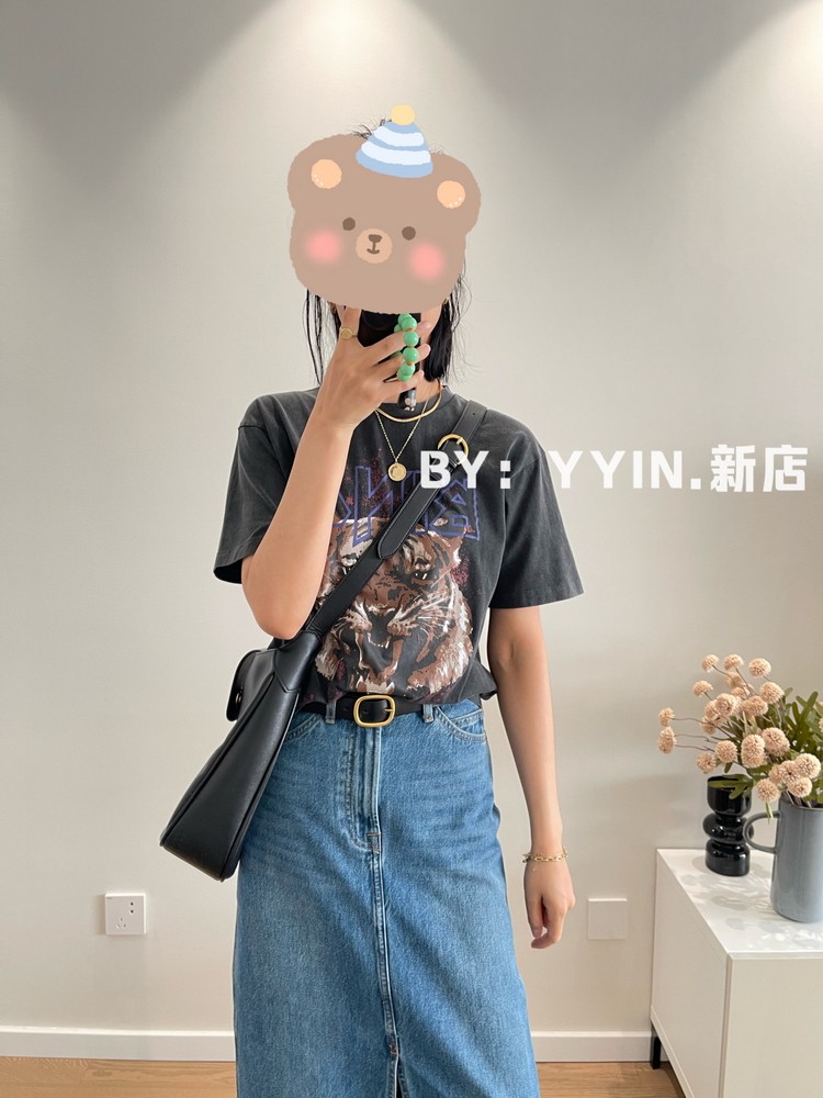 【YYIN】美式复古风~时博款 醒目虎头印花重工水洗做旧短袖女T恤