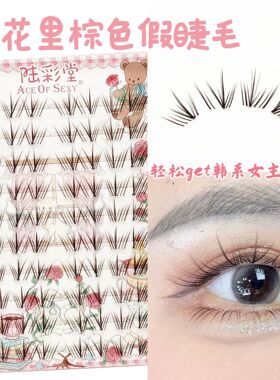 烟花里韩系女主同款漫画睫毛棕色温柔清透氛围感上镜感分段式睫毛