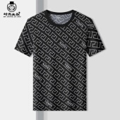 男士 冰感透气百搭潮流宽松男圆领印花半袖 短袖 T恤冰丝欧货男装