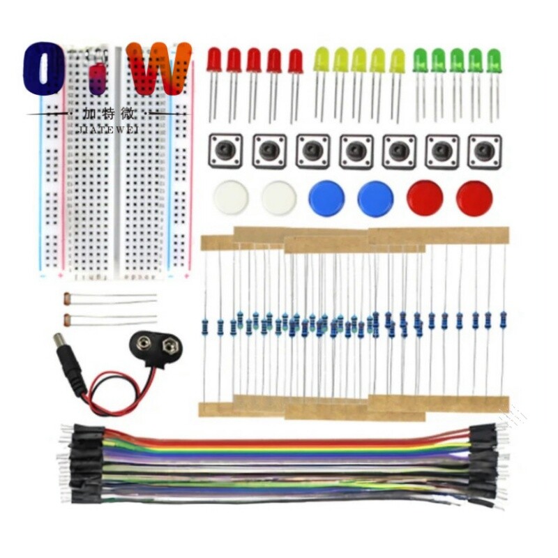 入门套件UNO R3迷你面包板LED跳线电线按钮 用于zarduino Diy套件