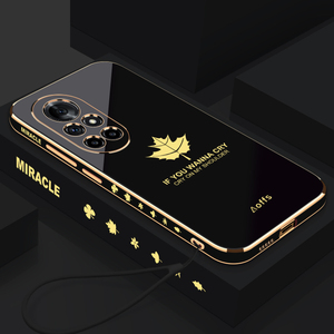 华为nova8pro手机壳金色侧边电镀