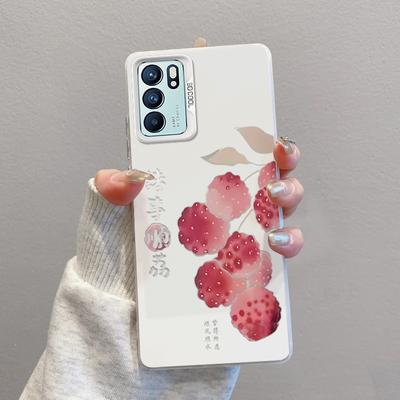opporeno6手机壳彩银IMD诸事顺荔