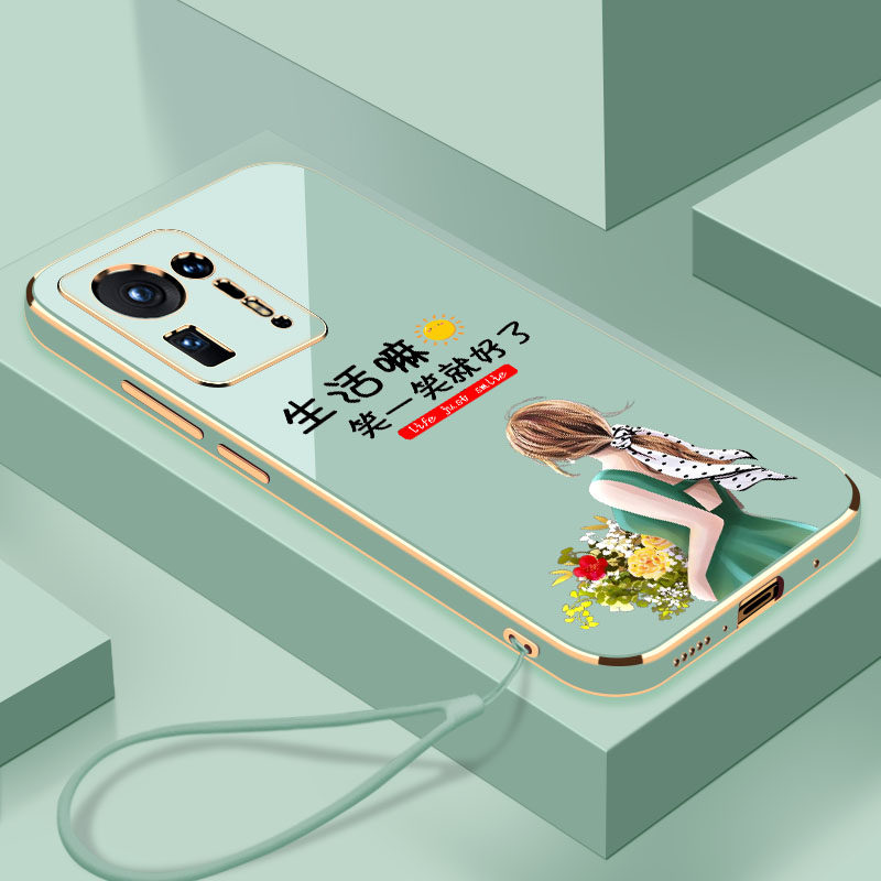 电镀笑一笑小米MIX4手机壳全包超薄mix4硅胶防摔小米时尚潮流Mix4个性创意小米MIX4软壳男女款新款保护套