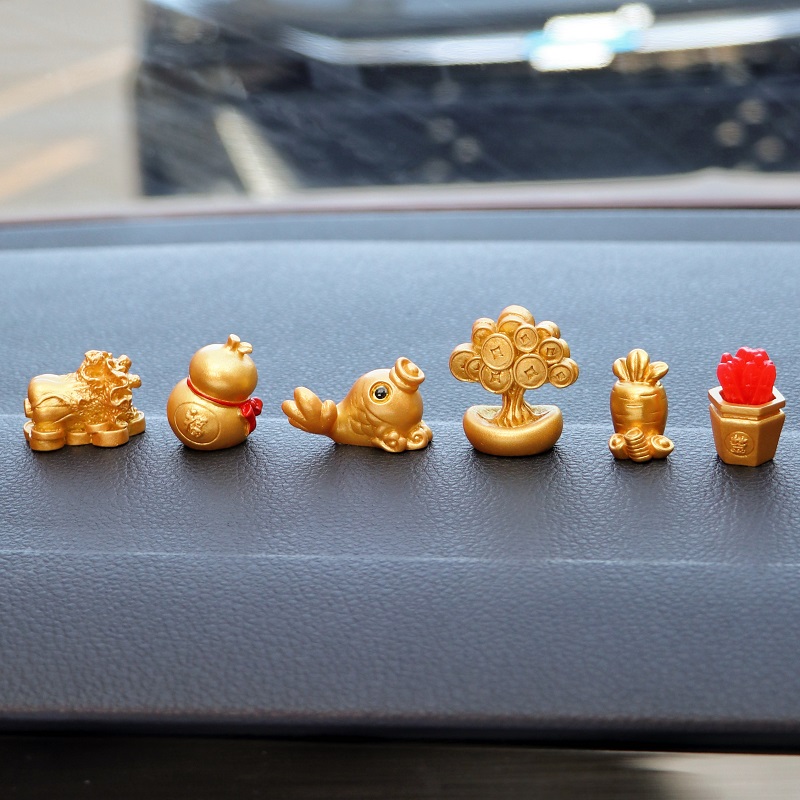 招财葫芦摇钱树金鱼白菜桌面摆件