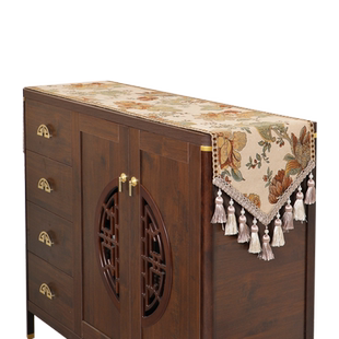 美式桌旗轻奢高端餐桌布防滑装饰长条玄关边柜电视柜茶几盖布欧式