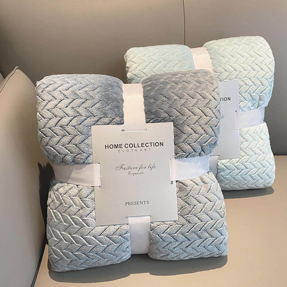 珊瑚绒毯子麦穗纹毛毯空调毯加厚午睡毯单双人绒床单小毛毯礼品毯