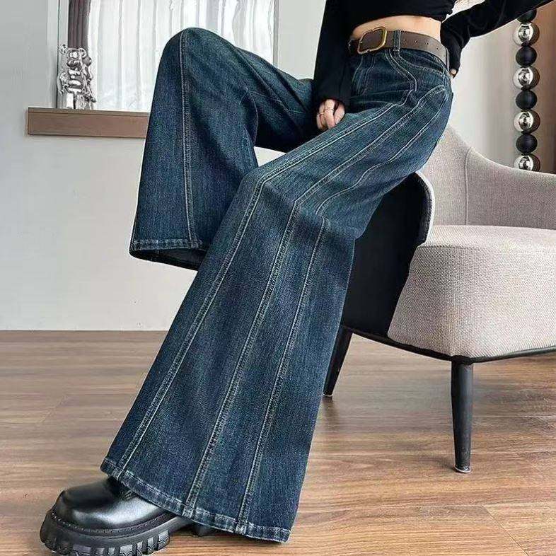 一号仓牛仔工厂不贴腿喇叭牛仔裤秋冬季新款高腰百搭弹力辣妹拖地,女装/女士精品,休闲裤,淘宝优惠券,粉丝福利购,淘宝优惠卷