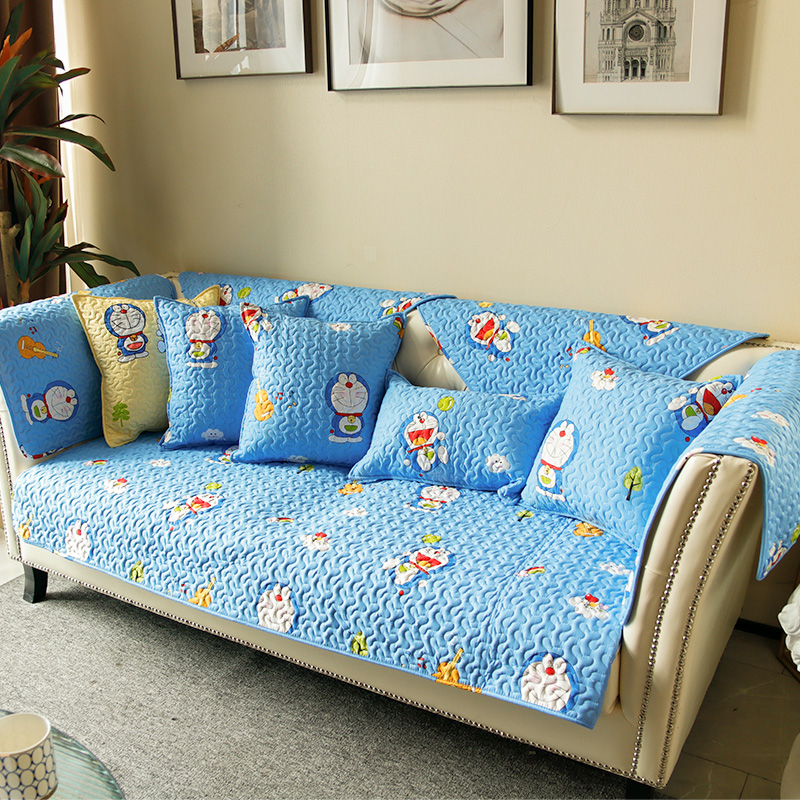 棉布坐垫防滑可爱沙发垫