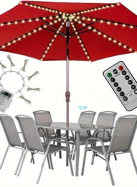 1 PC, 104 LED Patio Lights, Brightness Adjustable, Timed