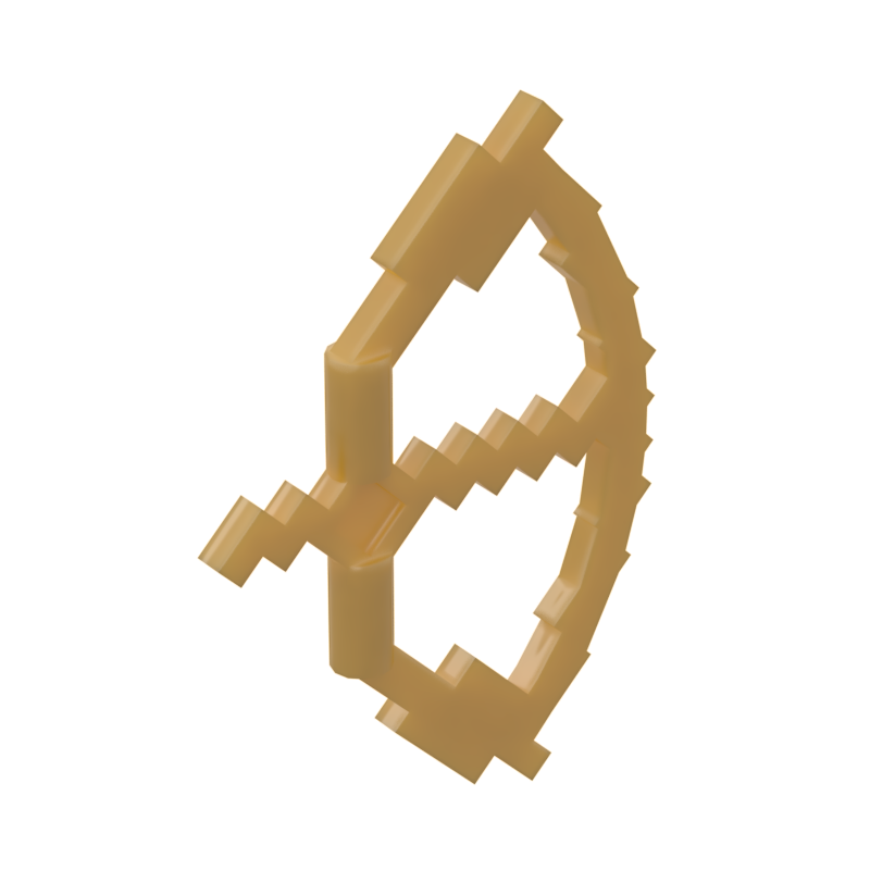 砖友moc 18792 小颗粒积木散件兼容乐高人仔零配件 武器 像素弓箭